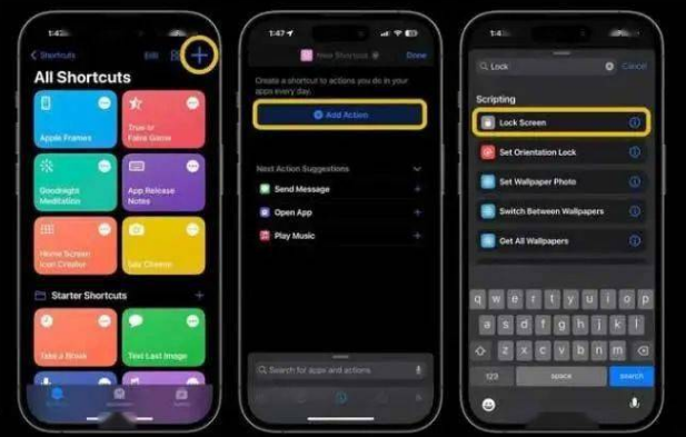 安宁苹果14锁屏维修店分享iPhone14升级iOS16.4后如何创建锁屏快捷方式 